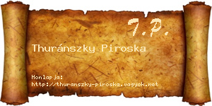 Thuránszky Piroska névjegykártya