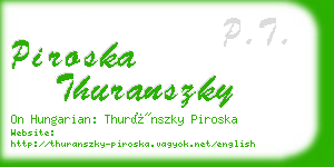 piroska thuranszky business card